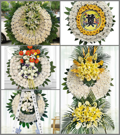 湖北黄冈市黄梅县濯港镇中垸村花圈速递